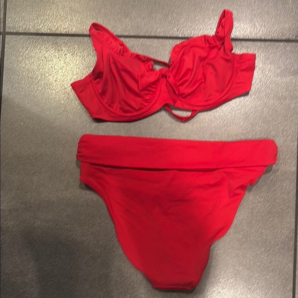 Vibrant Red Bikini Set